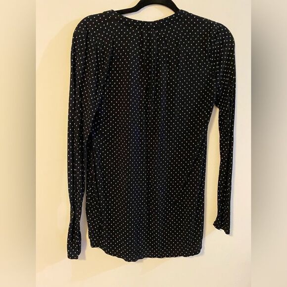 Old Navy, Black & White Dot Long Sleeve Top, Size S, EUC - Picture 5 of 6
